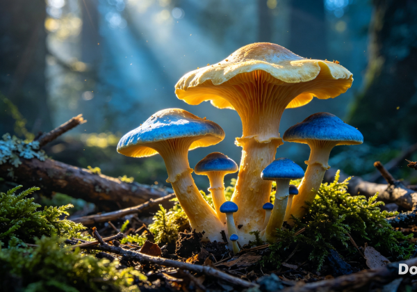 Functional mushrooms benefits displayed with Lion's Mane and Reishi varieties